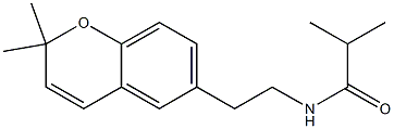 N-[2-(2,2-Dimethyl-2H-1-benzopyran-6-yl)ethyl]-2-methylpropanamide Struktur