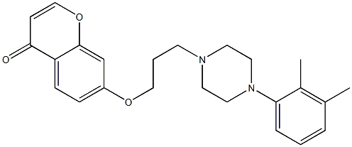 7-[3-[4-(2,3-Dimethylphenyl)-1-piperazinyl]propyloxy]-4H-1-benzopyran-4-one Struktur