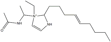 1-[1-(Acetylamino)ethyl]-1-ethyl-2-(4-nonenyl)-4-imidazoline-1-ium Struktur