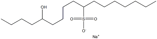 13-Hydroxyheptadecane-8-sulfonic acid sodium salt Struktur