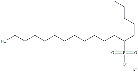 17-Hydroxyheptadecane-6-sulfonic acid potassium salt Struktur