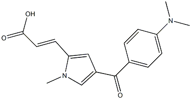 (E)-3-[1-Methyl-4-[4-dimethylaminobenzoyl]-1H-pyrrol-2-yl]acrylic acid Struktur