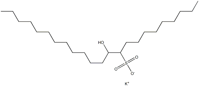 11-Hydroxytricosane-10-sulfonic acid potassium salt Struktur