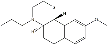 (4aR,10bR)-4-Propyl-9-methoxy-2,3,4a,5,6,10b-hexahydro-4H-naphtho[1,2-b]-1,4-thiazine Struktur