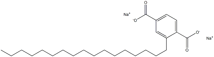 2-Heptadecylterephthalic acid disodium salt Struktur