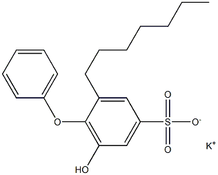 6-Hydroxy-2-heptyl[oxybisbenzene]-4-sulfonic acid potassium salt Struktur