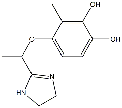 2-[1-(3,4-Dihydroxy-2-methylphenoxy)ethyl]-2-imidazoline Struktur