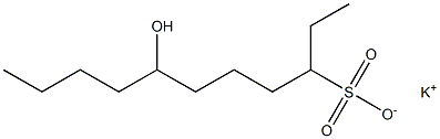 7-Hydroxyundecane-3-sulfonic acid potassium salt Struktur