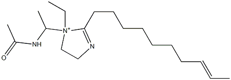 1-[1-(Acetylamino)ethyl]-2-(8-decenyl)-1-ethyl-2-imidazoline-1-ium Struktur