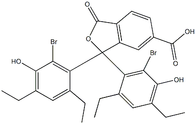 1,1-Bis(6-bromo-2,4-diethyl-5-hydroxyphenyl)-1,3-dihydro-3-oxoisobenzofuran-6-carboxylic acid Struktur