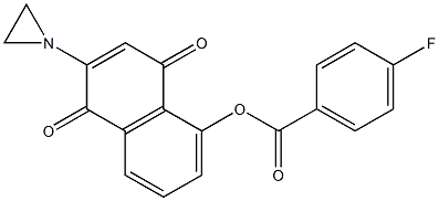 2-(1-Aziridinyl)-5-(4-fluorobenzoyloxy)-1,4-naphthoquinone Struktur