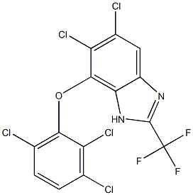 5,6-Dichloro-7-(2,3,6-trichlorophenoxy)-2-trifluoromethyl-1H-benzimidazole Struktur