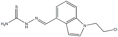 1-(2-Chloroethyl)-1H-indole-4-carbaldehyde thiosemicarbazone Struktur