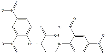 [S,(-)]-2,4-Bis(2,4-dinitroanilino)butyric acid Struktur