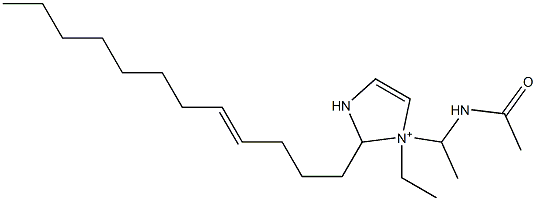 1-[1-(Acetylamino)ethyl]-2-(4-dodecenyl)-1-ethyl-4-imidazoline-1-ium Struktur