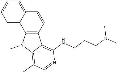 7-(3-Dimethylaminopropylamino)-10,11-dimethyl-11H-benzo[g]pyrido[4,3-b]indole Struktur