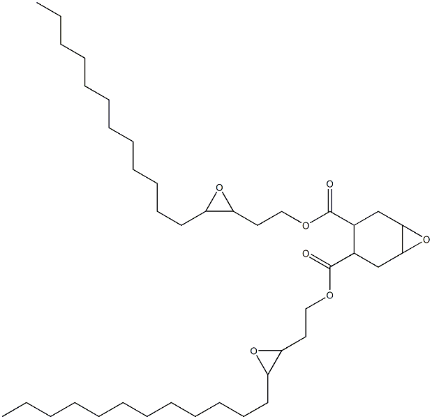 7-Oxabicyclo[4.1.0]heptane-3,4-dicarboxylic acid bis(3,4-epoxyhexadecan-1-yl) ester Struktur