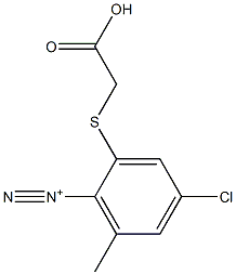 2-(Carboxymethylthio)-4-chloro-6-methylbenzenediazonium Struktur