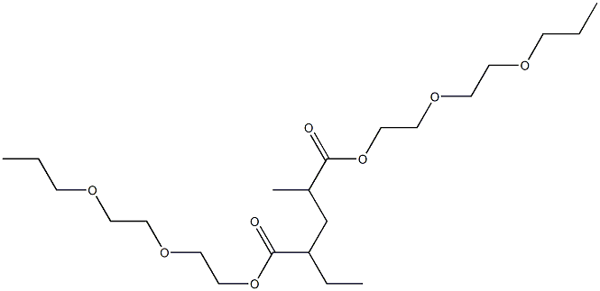 2-Ethyl-4-methylglutaric acid bis[2-(2-propoxyethoxy)ethyl] ester Struktur