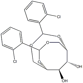 1-O,5-O:2-O,6-O-Bis(2-chlorobenzylidene)-L-glucitol Struktur