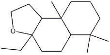 3a-Ethyldodecahydro-6,6,9a-trimethylnaphtho[2,1-b]furan Struktur