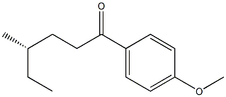 [S,(+)]-1-(4-Methoxyphenyl)-4-methyl-1-hexanone Struktur