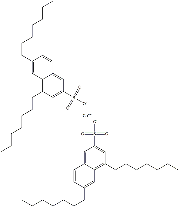 Bis(4,6-diheptyl-2-naphthalenesulfonic acid)calcium salt Struktur