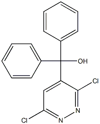 3,6-Dichloro-4-(hydroxydiphenylmethyl)pyridazine Struktur