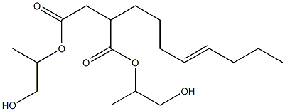 2-(4-Octenyl)succinic acid bis(2-hydroxy-1-methylethyl) ester Struktur