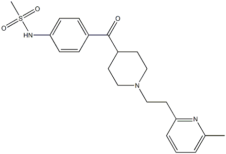 N-[4-[1-[2-(6-Methyl-2-pyridinyl)ethyl]-4-piperidinylcarbonyl]phenyl]methanesulfonamide Struktur