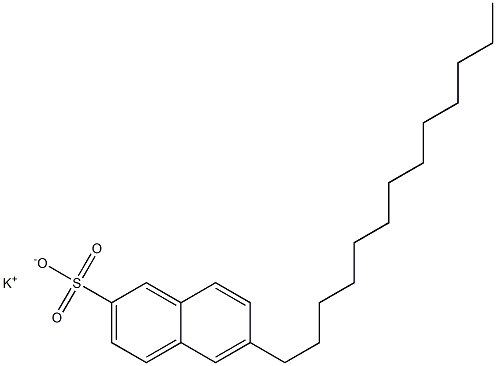 6-Tridecyl-2-naphthalenesulfonic acid potassium salt Struktur