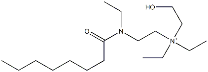 2-(N-Ethyl-N-octanoylamino)-N,N-diethyl-N-(2-hydroxyethyl)ethanaminium Struktur