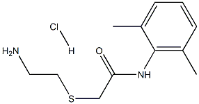 2-[(2-aminoethyl)thio]-N-(2,6-dimethylphenyl)acetamide hydrochloride Struktur