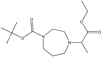 1-Boc-4-(1-ethoxy-1-oxopropan-2-yl)-1,4-diazepane Struktur