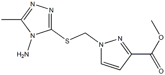 1-(4-Amino-5-methyl-4H-[1,2,4]triazol-3-ylsulfanyl-methyl)-1H-pyrazole-3-carboxylicacidmethylester Struktur