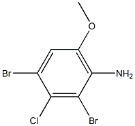 2,4-Dibromo-3-chloro-6-methoxyaniline Struktur