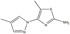 5-Methyl-4-(4-methyl-pyrazol-1-yl)-thiazol-2-ylamine Struktur