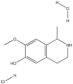 7-Methoxy-1-methyl-1,2,3,4-tetrahydro-isoquinolin-6-ol hydrochloride hydrate Struktur