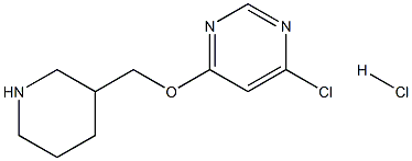 4-Chloro-6-(3-piperidinylmethoxy)pyrimidinehydrochloride Struktur