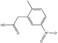 2-(2-methyl-5-nitrophenyl)acetic acid Struktur