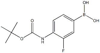 N-Boc-4-amino-3-fluorobenzeneboronic acid Struktur