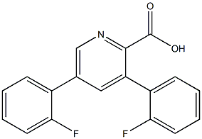 3,5-Bis(2-fluorophenyl)picolinic acid Struktur