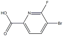 3-Bromo-2-fluoro-6-pyridinecarboxylic acid Struktur