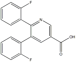 5,6-Bis(2-fluorophenyl)nicotinic acid Struktur