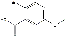 5-Bromo-2-methoxy-4-pyridinecarboxylic acid Struktur