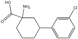 1-amino-3-(3-chlorophenyl)cyclohexanecarboxylic acid Struktur