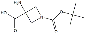 3-Amino-azetidine-1,3-dicarboxylic acid mono-tert-butyl ester Struktur