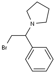 1-(2-bromo-1-phenylethyl)pyrrolidine Struktur