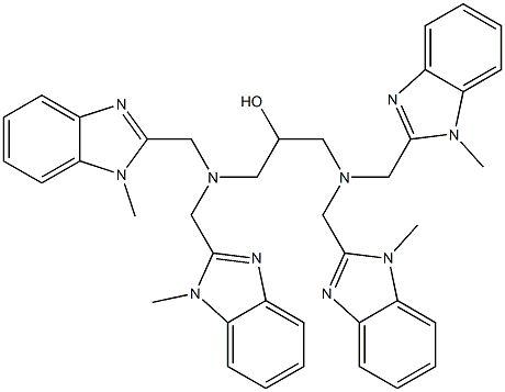 1,3-bis(bis((N-methyl-1H-benzo[d]imidazol-2-yl)methyl)amino)propan-2-ol Struktur