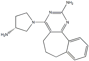 4-((3R)-3-amino-pyrrolidin-1-yl)-6,7-dihydro-5H-benzo[6,7]cyclohepta[1,2-d]pyrimidin-2-ylamine Struktur